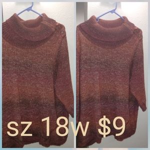 Rust color mix sweater sz 2X by CB